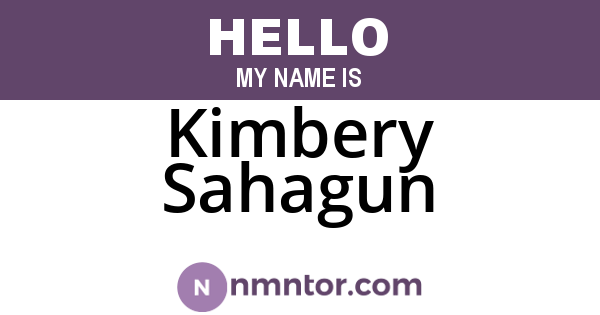 Kimbery Sahagun