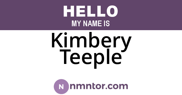 Kimbery Teeple