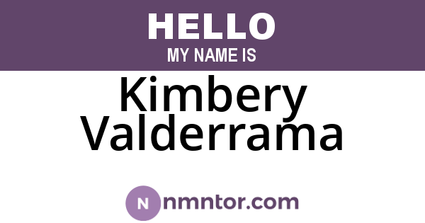 Kimbery Valderrama