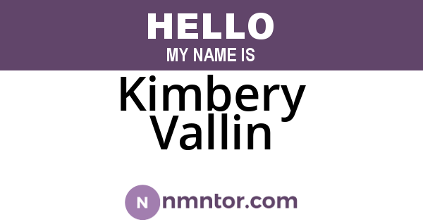 Kimbery Vallin