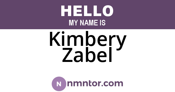 Kimbery Zabel