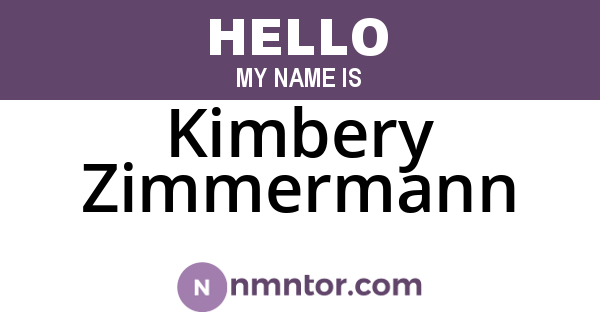 Kimbery Zimmermann