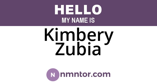 Kimbery Zubia