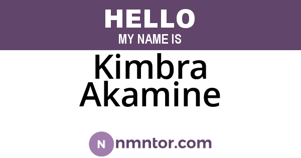 Kimbra Akamine