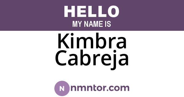 Kimbra Cabreja