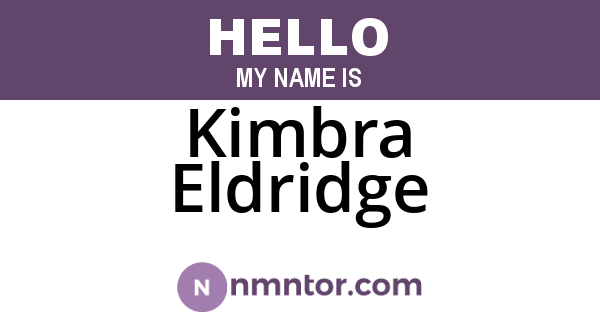 Kimbra Eldridge
