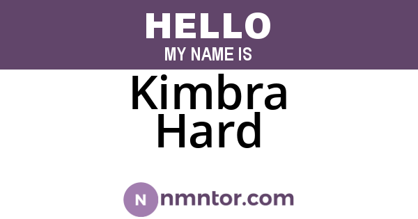 Kimbra Hard