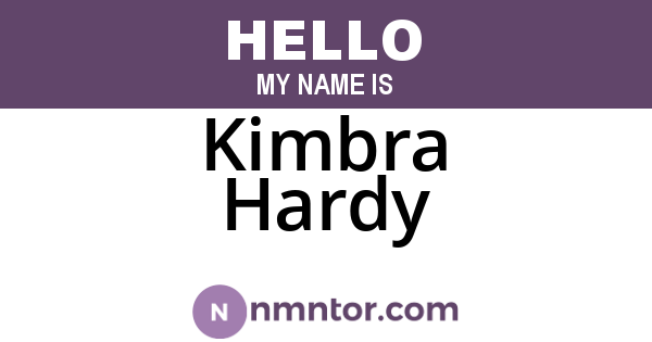 Kimbra Hardy