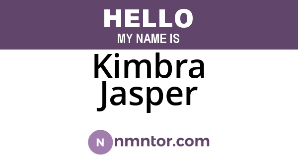 Kimbra Jasper