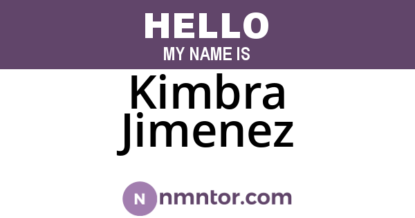 Kimbra Jimenez