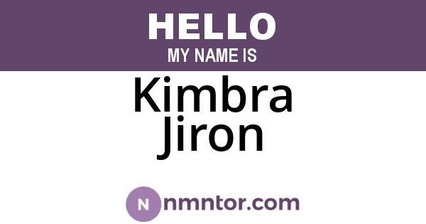 Kimbra Jiron