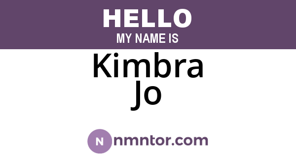 Kimbra Jo