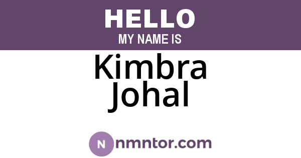 Kimbra Johal