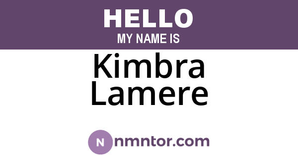 Kimbra Lamere