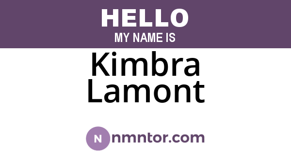 Kimbra Lamont