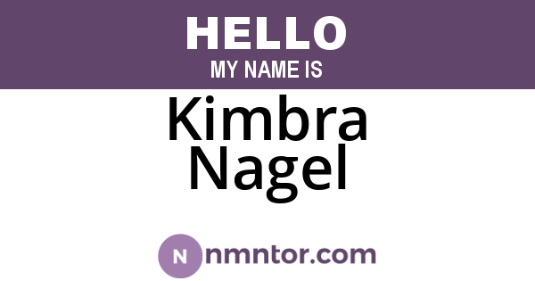 Kimbra Nagel