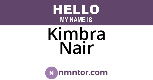 Kimbra Nair