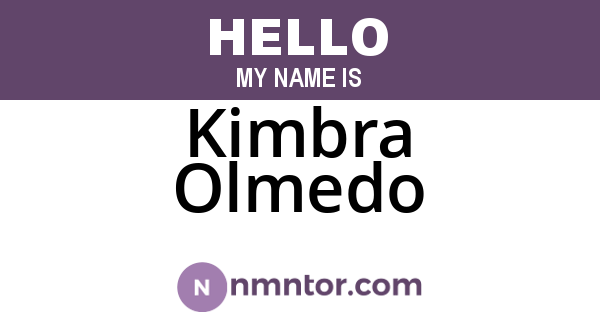 Kimbra Olmedo