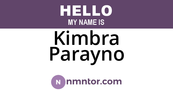 Kimbra Parayno
