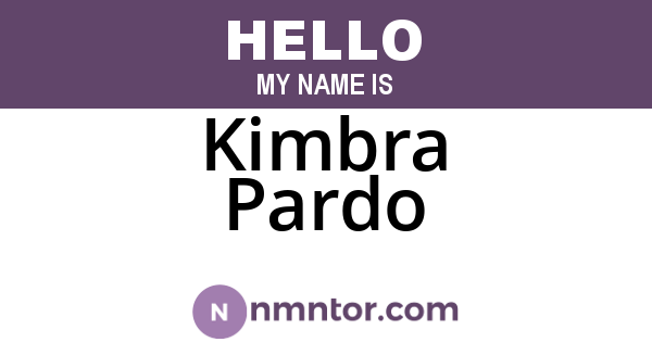 Kimbra Pardo