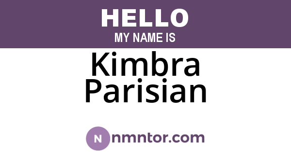 Kimbra Parisian