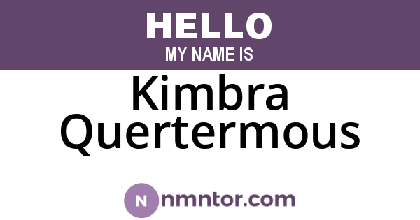 Kimbra Quertermous