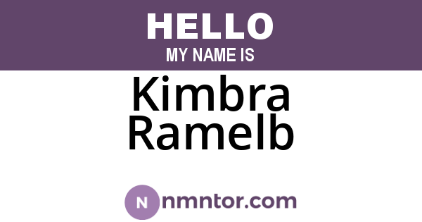 Kimbra Ramelb