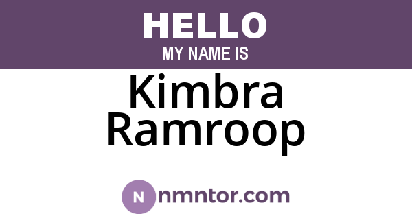 Kimbra Ramroop