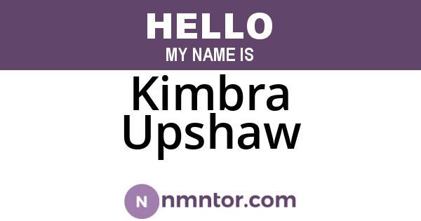 Kimbra Upshaw