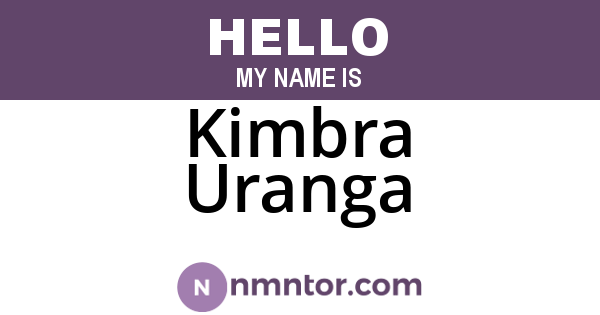 Kimbra Uranga