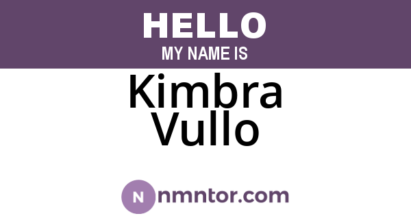 Kimbra Vullo