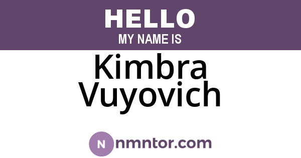 Kimbra Vuyovich