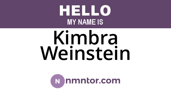 Kimbra Weinstein