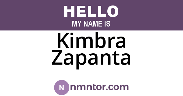 Kimbra Zapanta