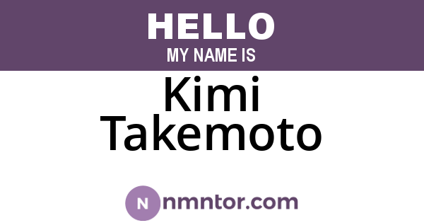 Kimi Takemoto