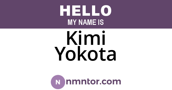 Kimi Yokota