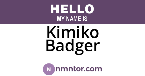 Kimiko Badger