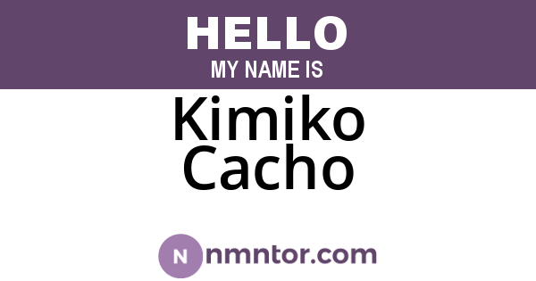 Kimiko Cacho