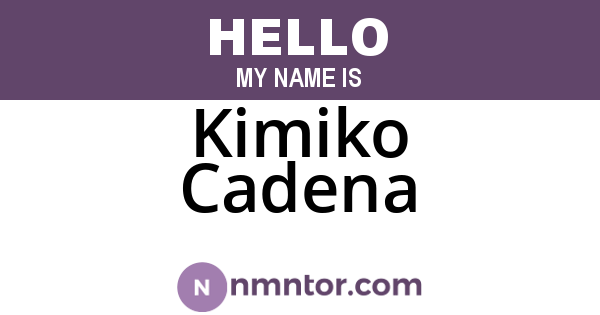 Kimiko Cadena
