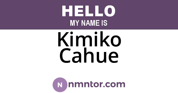Kimiko Cahue