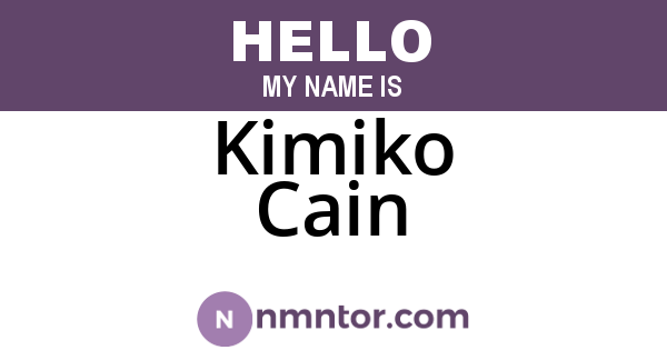Kimiko Cain