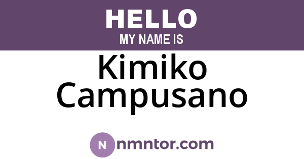 Kimiko Campusano
