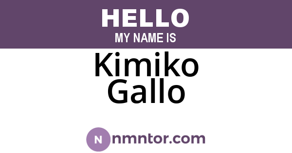 Kimiko Gallo