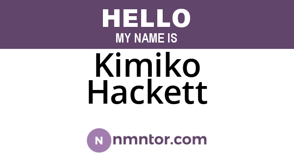 Kimiko Hackett