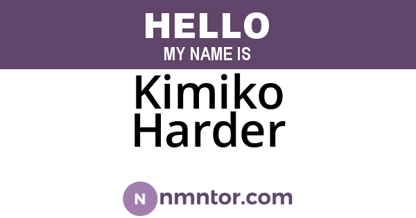 Kimiko Harder