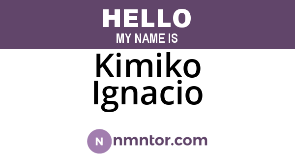 Kimiko Ignacio
