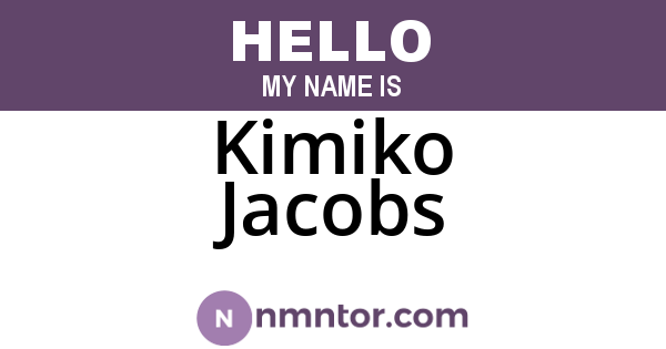 Kimiko Jacobs