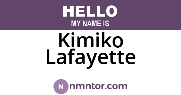 Kimiko Lafayette