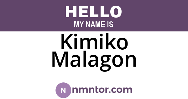 Kimiko Malagon