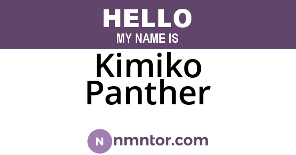 Kimiko Panther